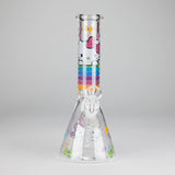 10" 5mm Glass Beaker Bong With Kitty Design Glass Bong 777 Smoke Design4