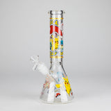 10" 5mm Glass Beaker Bong with Cartoon Design Glass Bong 777 Smoke Design1