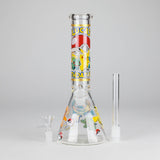 10" 5mm Glass Beaker Bong with Cartoon Design Glass Bong 777 Smoke
