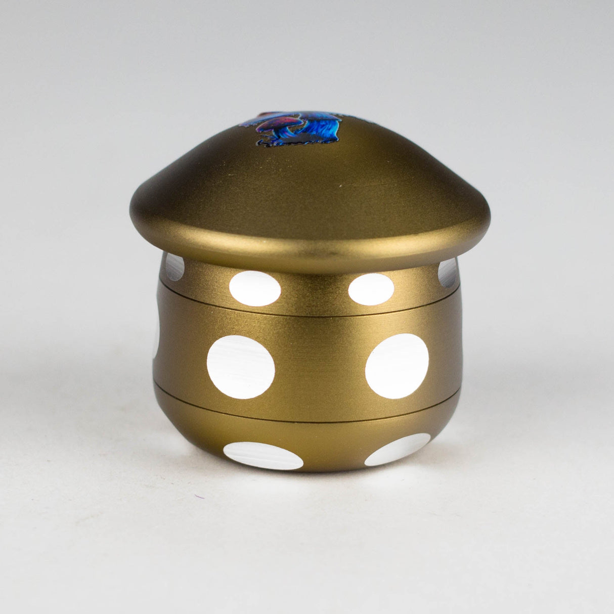 Aluminum Mushroom Grinder 4 Layers Regular Grinder 777 Smoke Gold