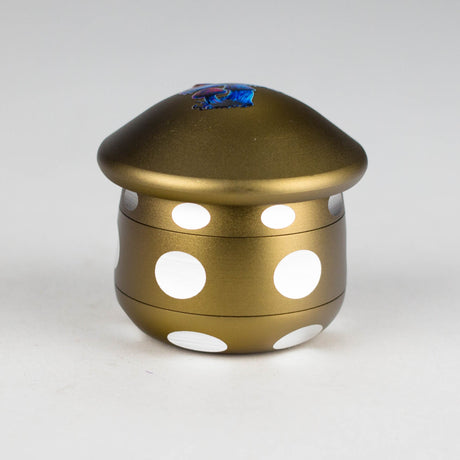 Aluminum Mushroom Grinder 4 Layers Regular Grinder 777 Smoke Gold