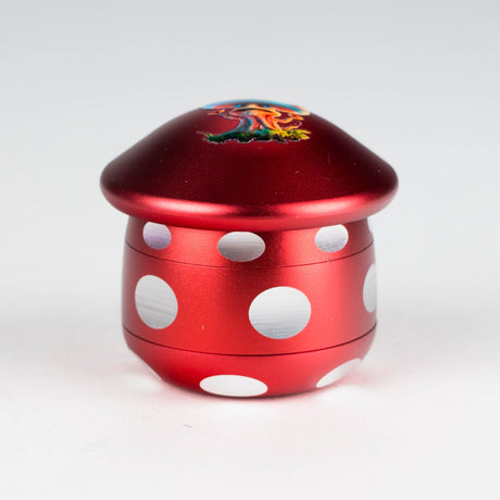 Aluminum Mushroom Grinder 4 Layers Regular Grinder 777 Smoke Red