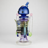 Cheech | 12″ AI Bubble Bot Deluxe bong – CHE‑30x Glass Bong Smoking Cat Distribution Blue (CHE-310)