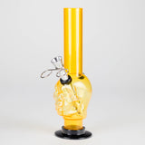 Acrylic 8" Skull Shape Water Pipe – [PIP2847] Resin · Silicone · Plastic Bong NIBO Distribution Yellow(Orange)