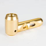 Metal hand pipe with glass bowl and tube Metal Pipe NIBO Distribution GOLD