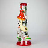 13" Shroomed Out Glow in the dark Glass Bong Glass Bong DY Glass