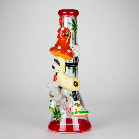 13" Shroomed Out Glow in the dark Glass Bong Glass Bong DY Glass