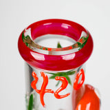 13" Shroomed Out Glow in the dark Glass Bong Glass Bong DY Glass