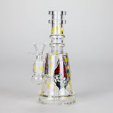 6.5" Gorillux Glow in the dark Glass Bong Glass Bong DY Glass Yellow (C)