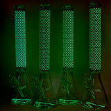 New Design 20" Stylish Designed 9mm Glow in the dark Glass Bong Glass Bong Super Supplys Inc