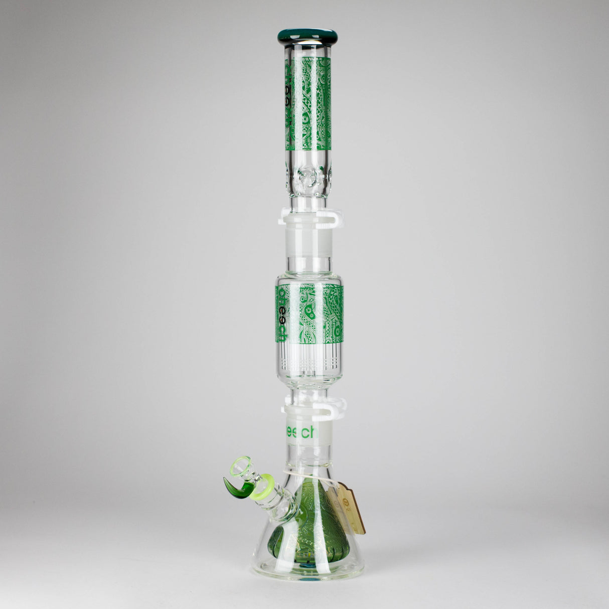 Cheech Glass | 23" Hive Pattern Beaker-in-Beaker Build-a-Bong – CHE-149 Glass Bong Smoking Cat Distribution