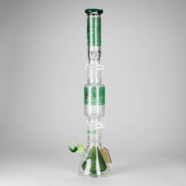 Cheech Glass | 23" Hive Pattern Beaker-in-Beaker Build-a-Bong – CHE-149 Glass Bong Smoking Cat Distribution