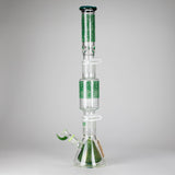 Cheech Glass | 23" Hive Pattern Beaker-in-Beaker Build-a-Bong – CHE-149 Glass Bong Smoking Cat Distribution