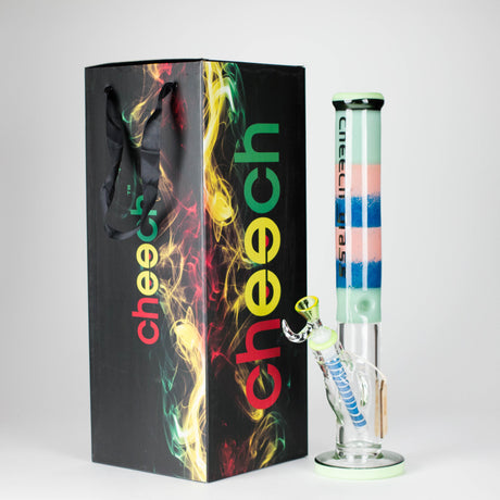 Cheech Glass | 17" Summer Smoothie Straight Tube Bong – CHE-191-1 Glass Bong Smoking Cat Distribution