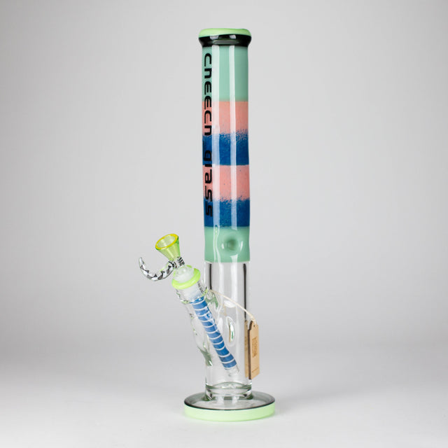 Cheech Glass | 17" Summer Smoothie Straight Tube Bong – CHE-191-1 Glass Bong Smoking Cat Distribution