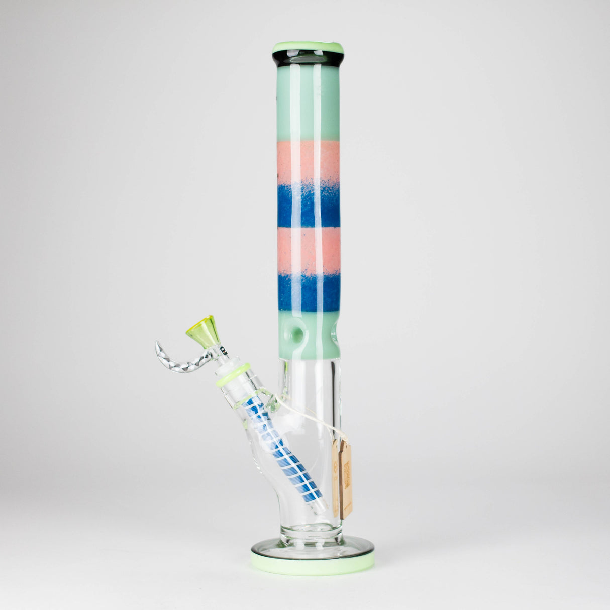 Cheech Glass | 17" Summer Smoothie Straight Tube Bong – CHE-191-1 Glass Bong Smoking Cat Distribution