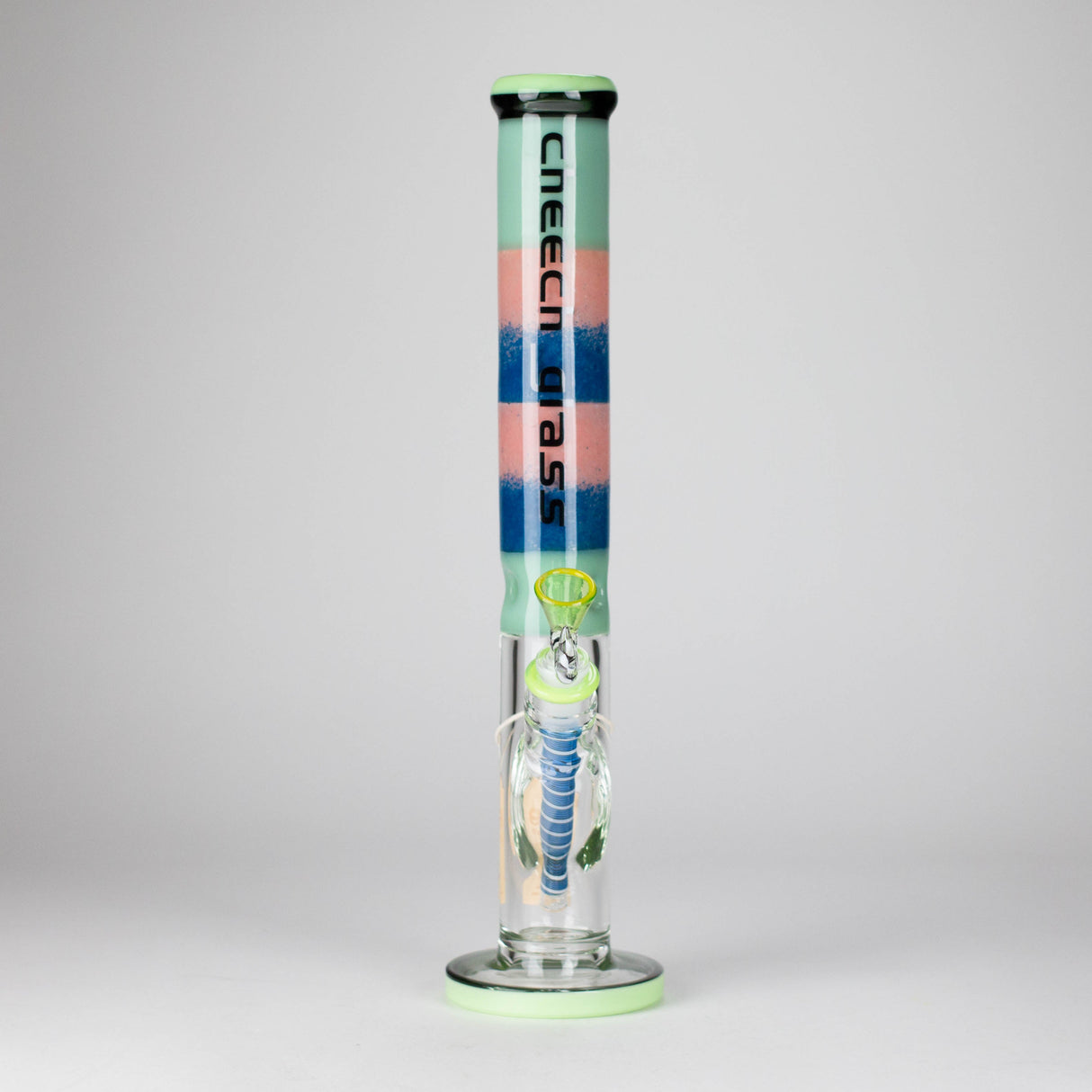 Cheech Glass | 17" Summer Smoothie Straight Tube Bong – CHE-191-1 Glass Bong Smoking Cat Distribution