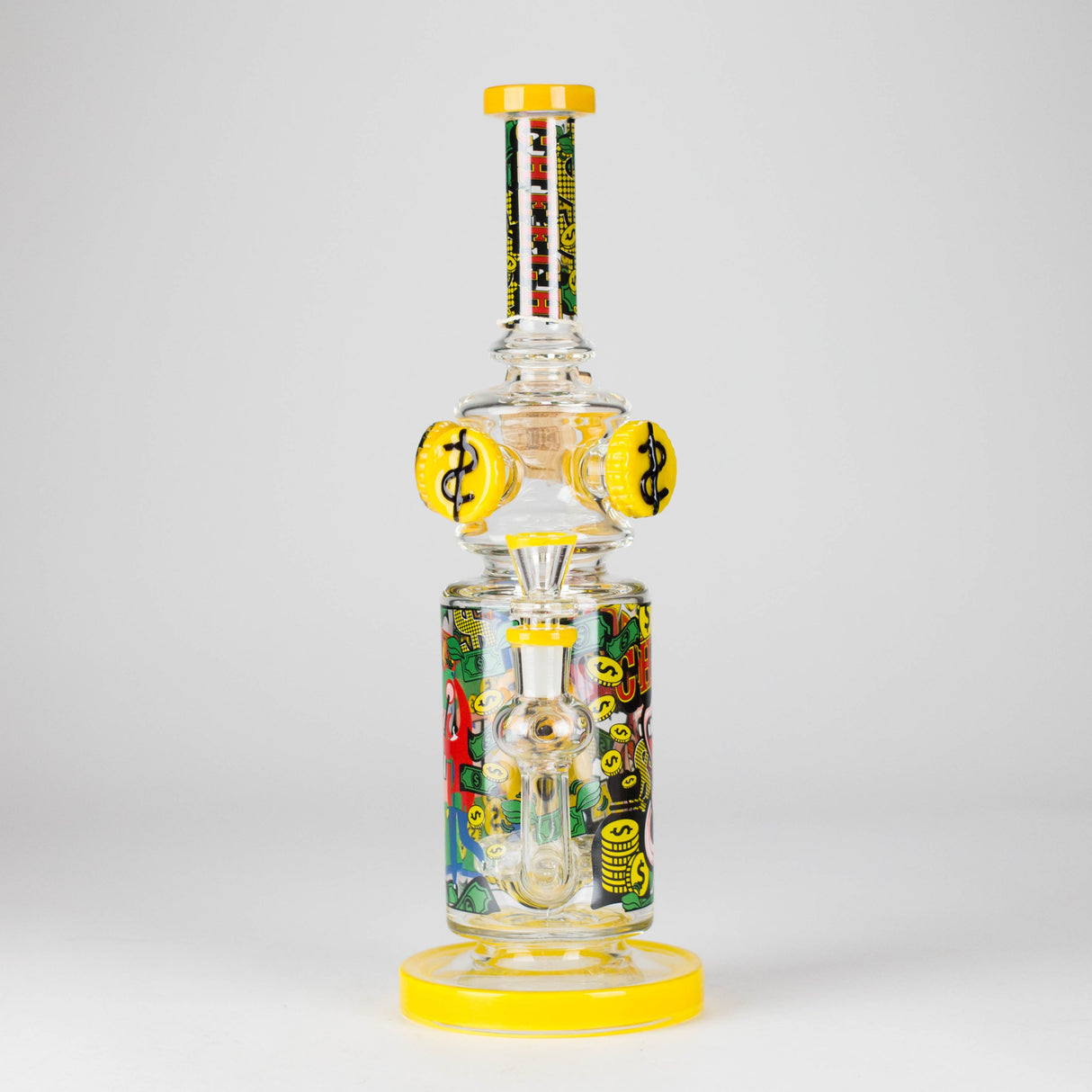 Cheech Glass | 13" Casino Money Waterpipe – CHE-369 Glass Bong Smoking Cat Distribution