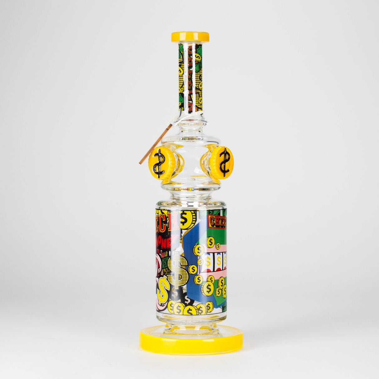 Cheech Glass | 13" Casino Money Waterpipe – CHE-369 Glass Bong Smoking Cat Distribution