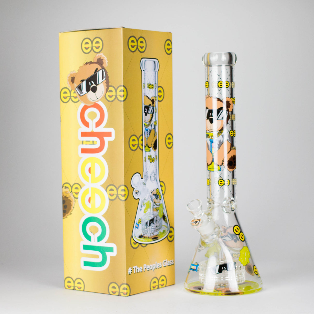 Cheech Glass | 16" Hi Bear Beaker Waterpipe – CH-297 Glass Bong Smoking Cat Distribution