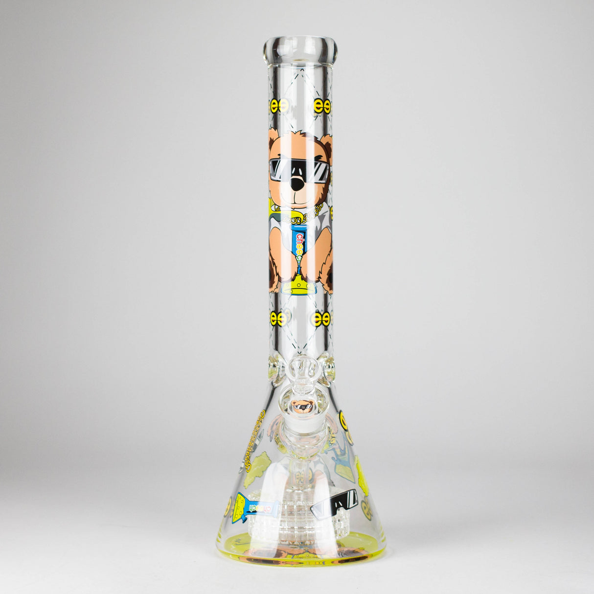 Cheech Glass | 16" Hi Bear Beaker Waterpipe – CH-297 Glass Bong Smoking Cat Distribution