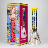 Cheech Glass | 15" Time to Cash Out Stemless Waterpipe – CHE-376 Glass Bong Smoking Cat Distribution