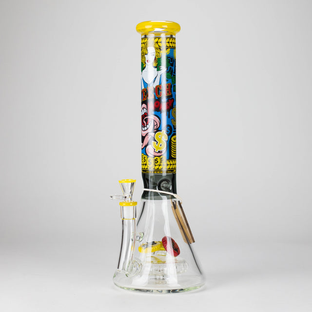 Cheech Glass | 15" Time to Cash Out Stemless Waterpipe – CHE-376 Glass Bong Smoking Cat Distribution