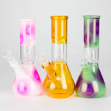 8" Dome Percolator Water Pipe – Beaker Base, Ice Catcher, Assorted Colors Glass Bong RMG WHOLESALE