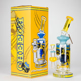 Cheech Glass | 12" Bandito Mask Tube Bong – CHE-359 Glass Bong Smoking Cat Distribution