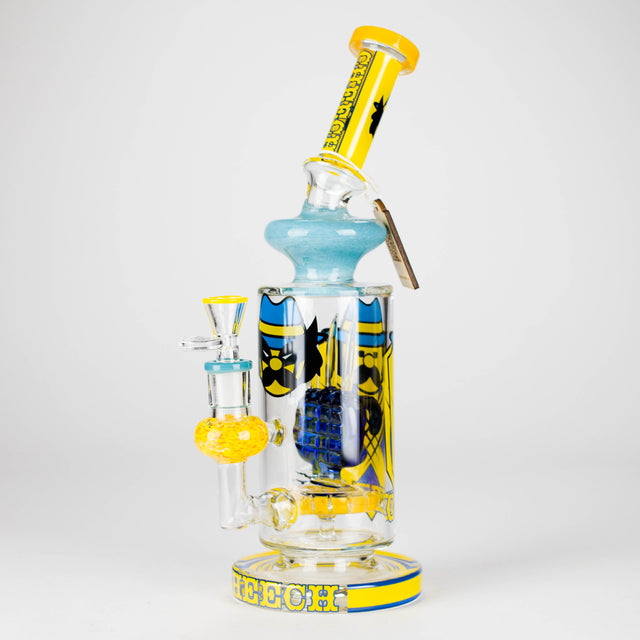 Cheech Glass | 12" Bandito Mask Tube Bong – CHE-359 Glass Bong Smoking Cat Distribution