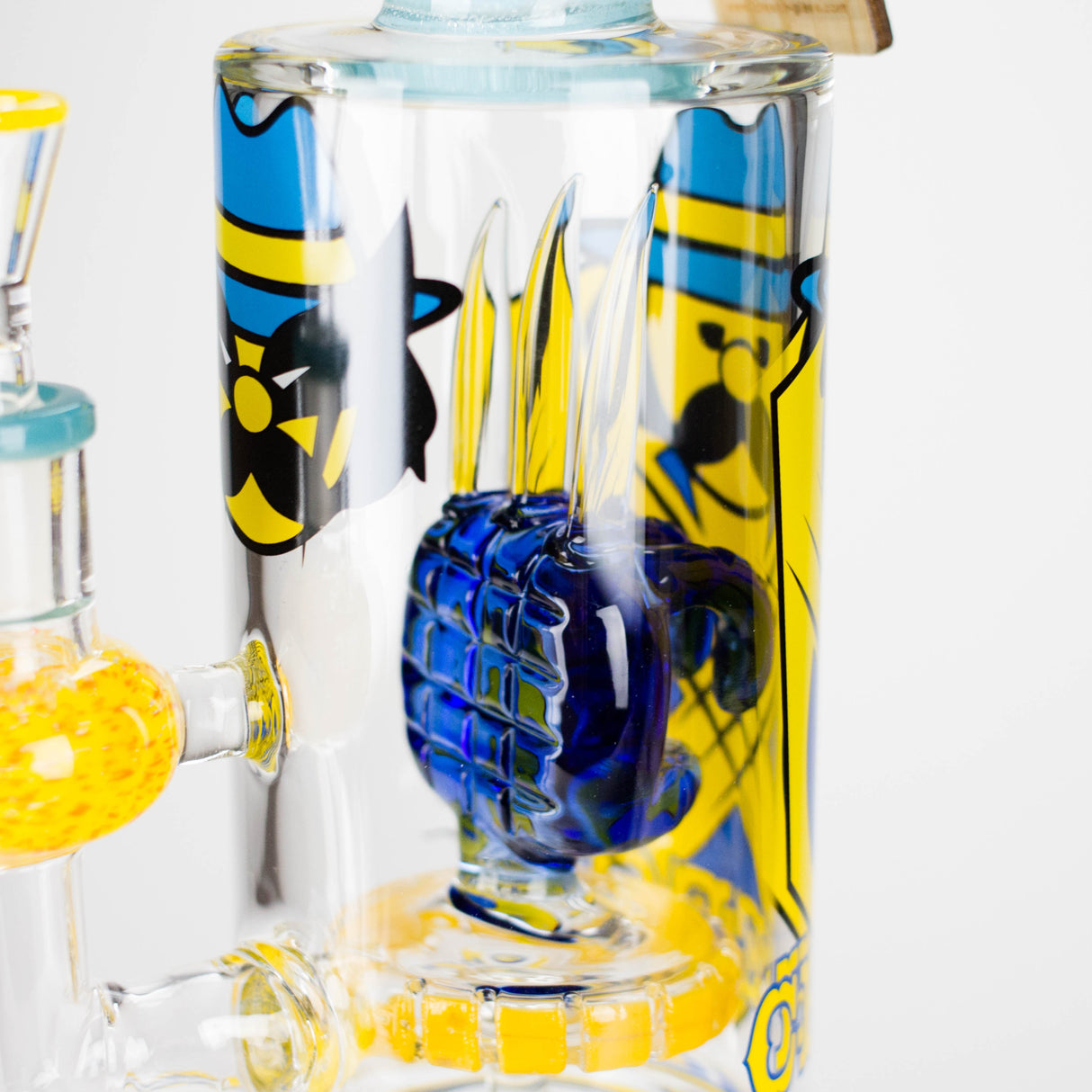 Cheech Glass | 12" Bandito Mask Tube Bong – CHE-359 Glass Bong Smoking Cat Distribution