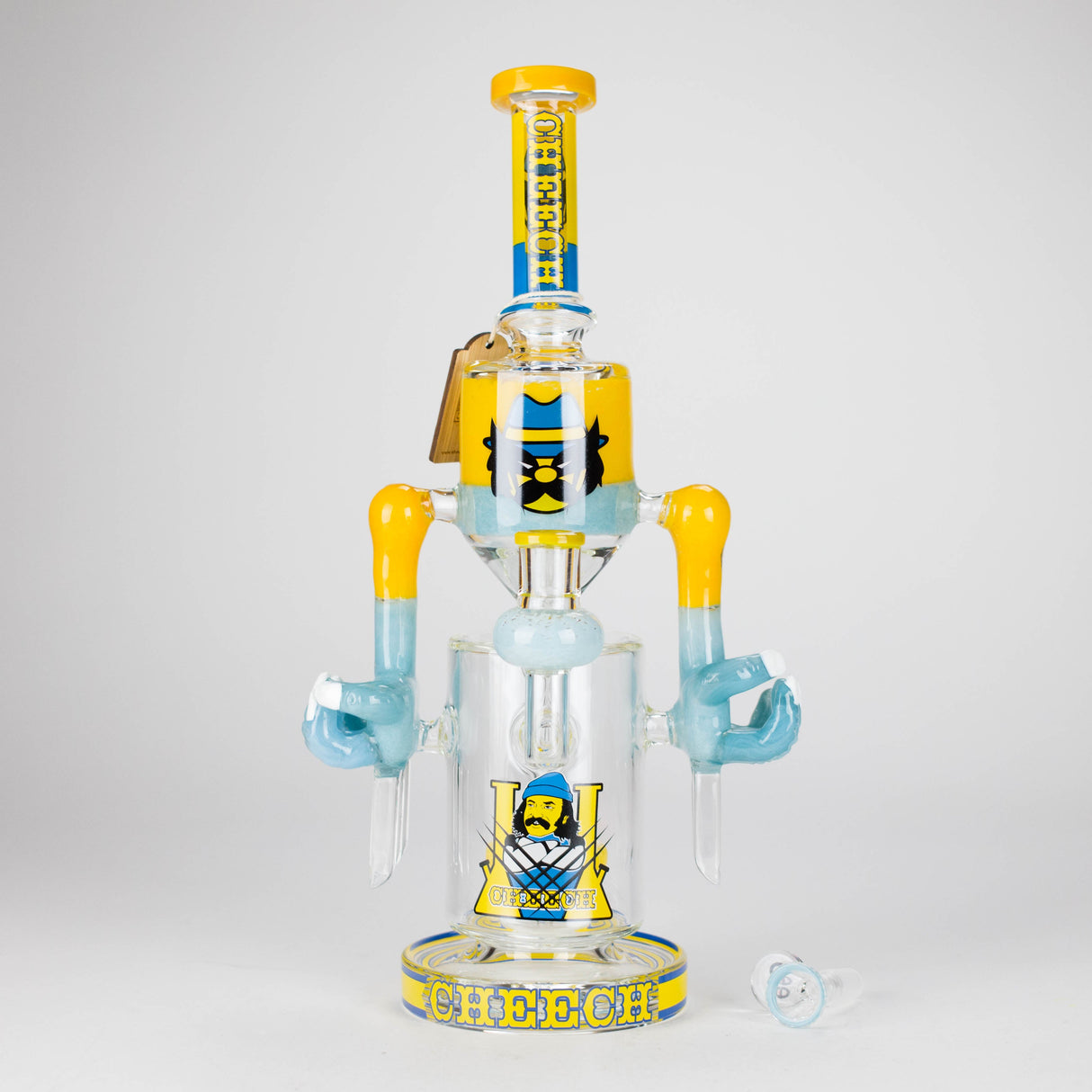 Cheech Glass | 13.5" Masked Toker Tube Bong – CHE-364 Glass Bong Smoking Cat Distribution