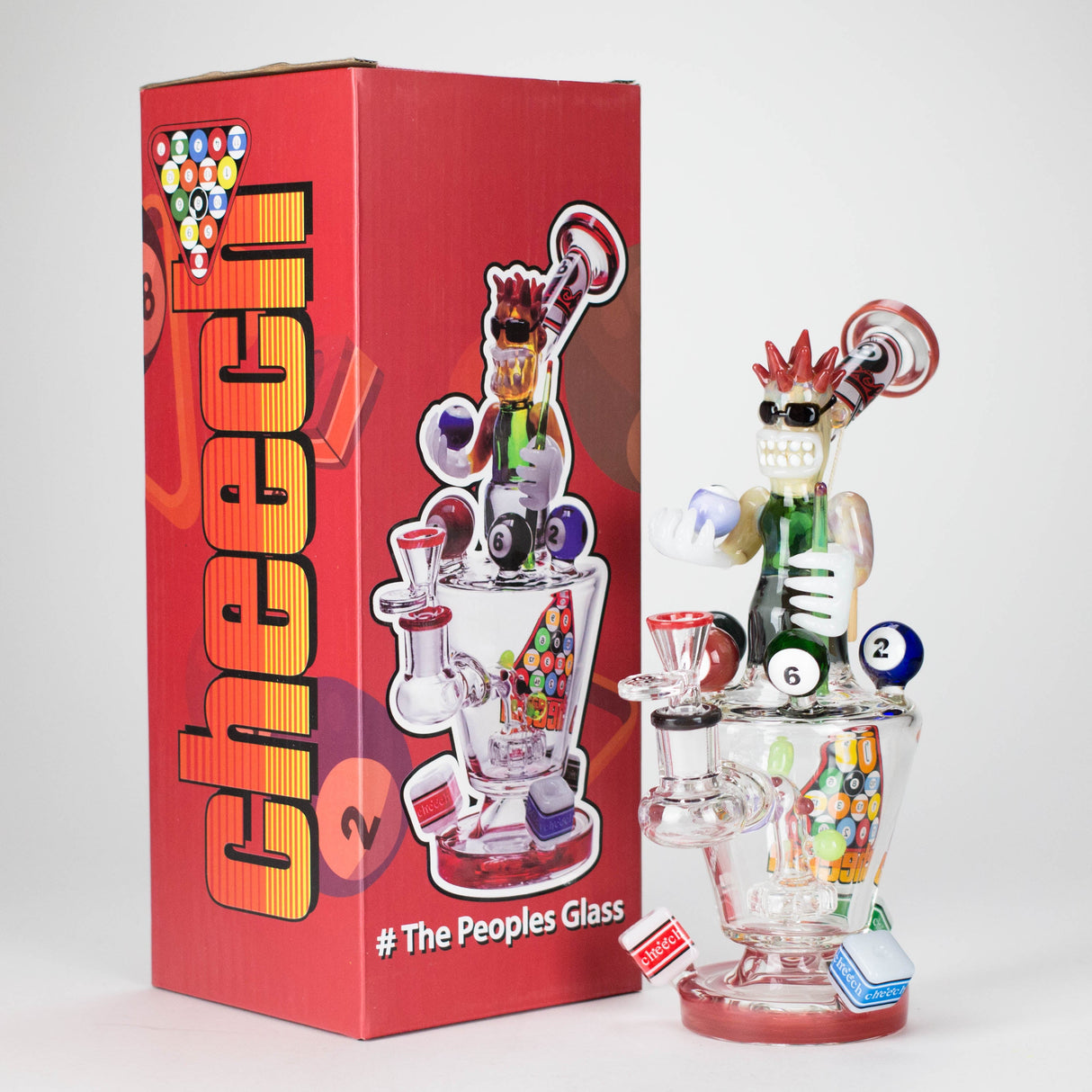 Cheech Glass | 11.5" Pool Hall Blazy Buddy Bong – CHE-366 Glass Bong Smoking Cat Distribution
