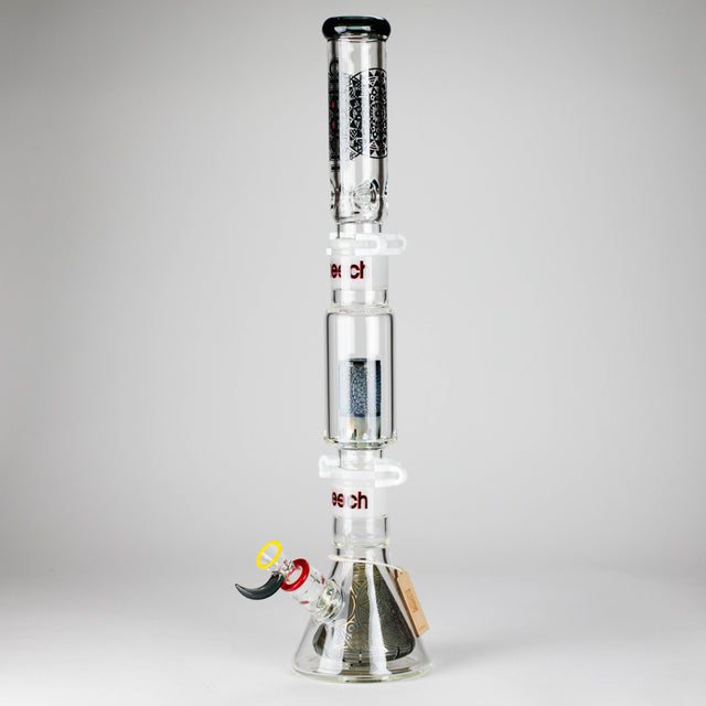 Cheech Glass | 23" Vector Pattern Beaker-in-Beaker Build-a-Bong – CHE-152 Glass Bong Smoking Cat Distribution