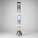 Cheech Glass | 23" Vector Pattern Beaker-in-Beaker Build-a-Bong – CHE-152 Glass Bong Smoking Cat Distribution