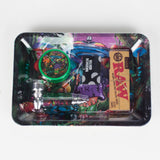 5-in-1 Magic Mushroom Metal Pipe Smoke Set – Grinder, Tray, Rolling Paper & More Bundle 777 Smoke Design1