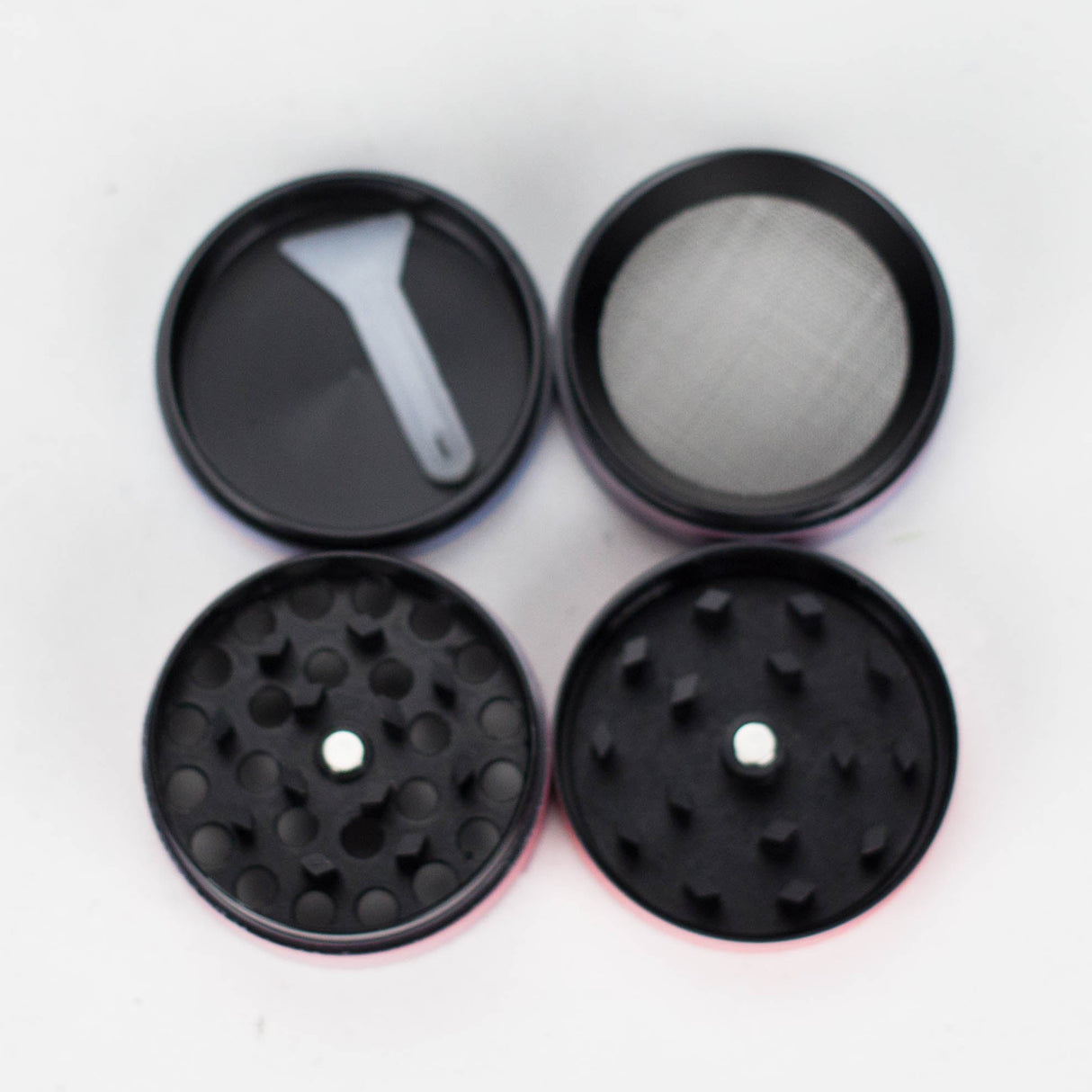 1.5" 4-Layer Metal Grinder – Rose Skull Design | Box of 12 Display Pack 777 Smoke