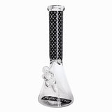 14" Stylish Glow-in-the-Dark Glass Bong – 7mm Thick Glass Bong Super Supplys Inc Black