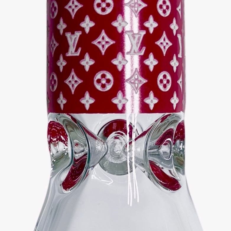 14" Stylish Glow-in-the-Dark Glass Bong – 7mm Thick Glass Bong Super Supplys Inc