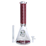 14" Stylish Glow-in-the-Dark Glass Bong – 7mm Thick Glass Bong Super Supplys Inc