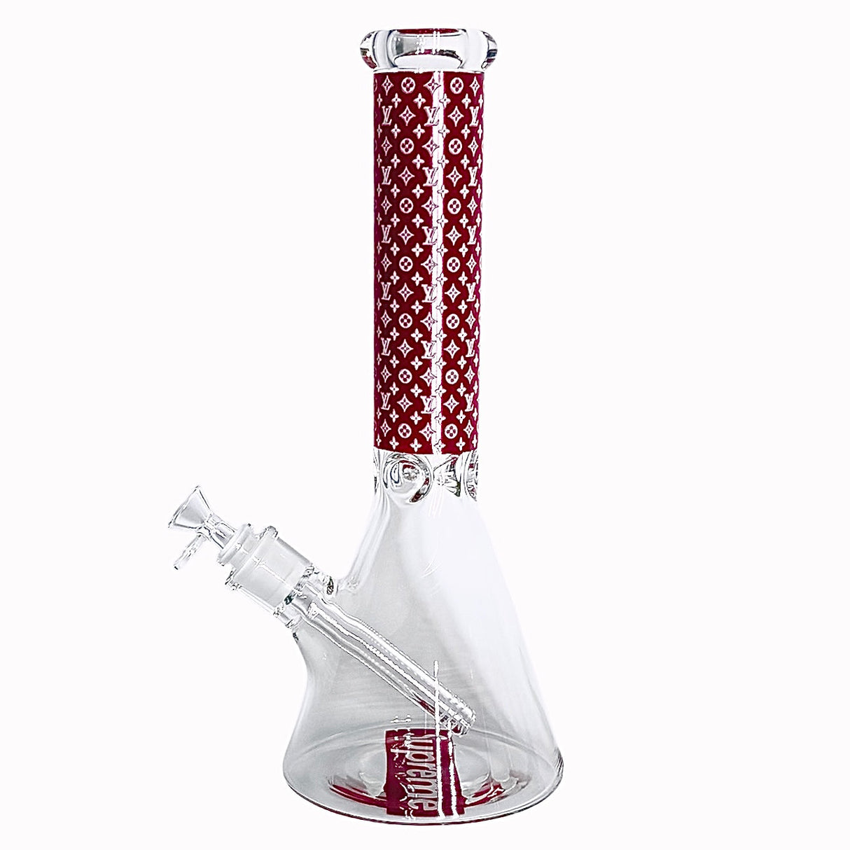 14" Stylish Glow-in-the-Dark Glass Bong – 7mm Thick Glass Bong Super Supplys Inc