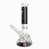 10" Cartoon Glow-in-the-Dark Glass Beaker Bong – 3-Piece Set Glass Bong Super Supplys Inc