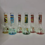 10" Cartoon Glow-in-the-Dark Glass Beaker Bong – 3-Piece Set Glass Bong Super Supplys Inc