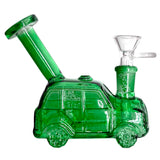 4-1/2" Car Shape Glass Bong – Compact & Stemless Glass Bong Fortune Green