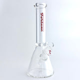 Fortune | 10" Clear Beaker Glass Bong – 5mm Thick Glass Bong Fortune Red