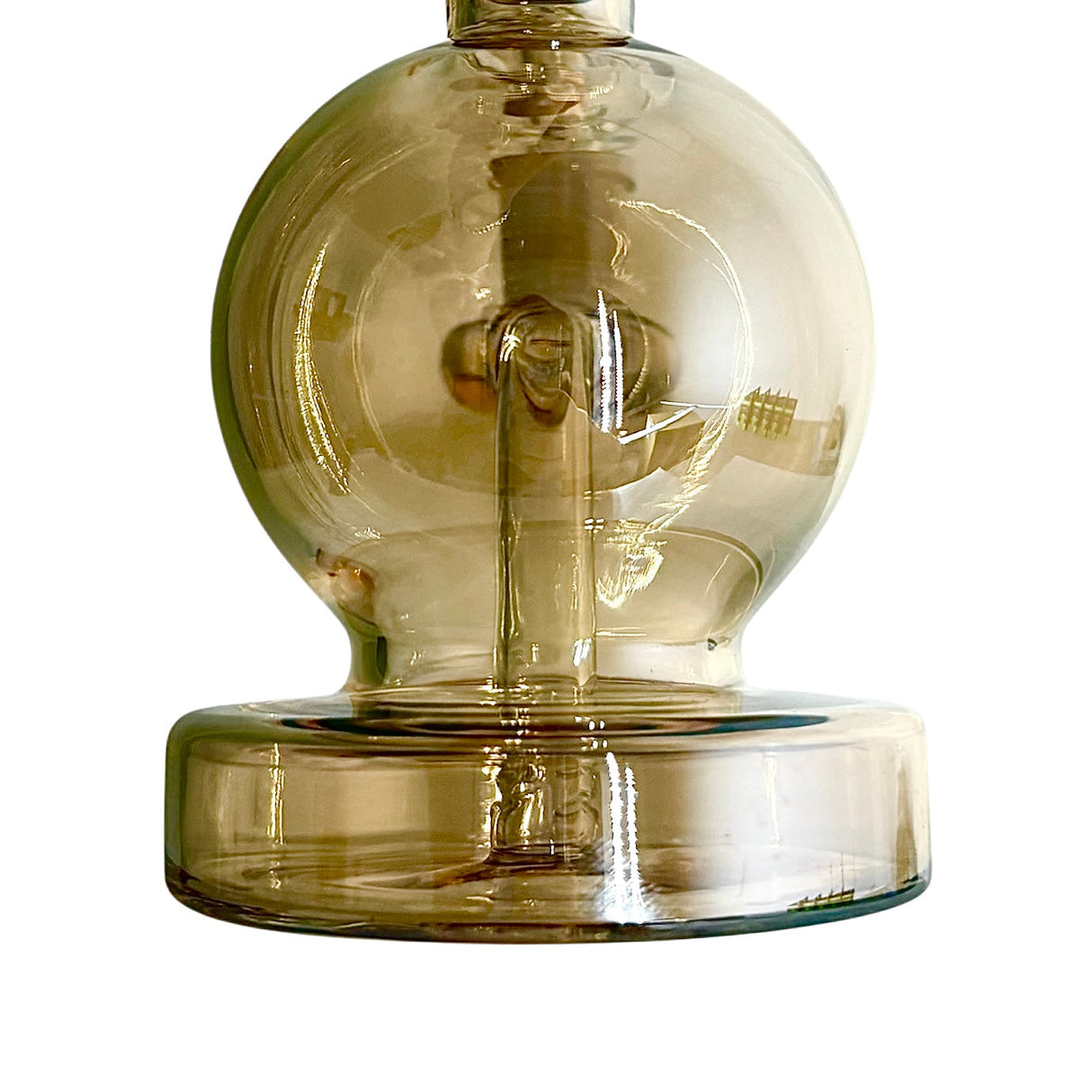 Fortune | 6-3/4" Ball Shape Electroplate Glass Bong – Compact & Stemless Glass Bong Fortune