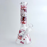 10" 5mm HK Design Glass Beaker Bong Glass Bong Super Supplys Inc Design C