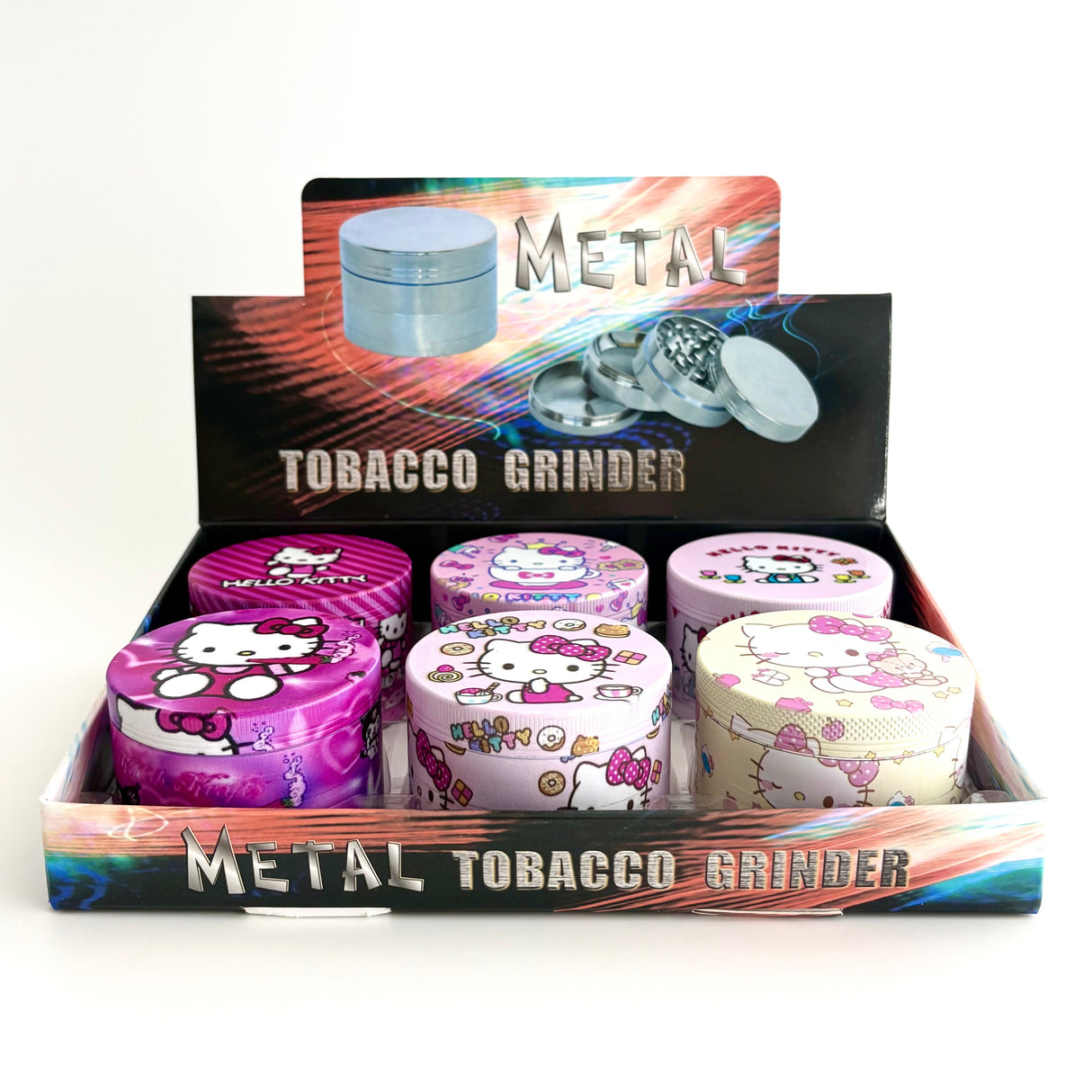 Kitten Design Grinder 63*44mm 4 Parts-6CT Display Pack Super Supplys Inc