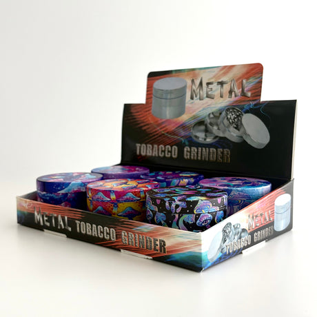 Psychedelic Mushroom Grinder 63*44mm 4 Parts-6CT Display Pack Super Supplys Inc