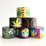 Leaf Design Grinder 63*44mm 4 Parts-6CT Display Pack Super Supplys Inc